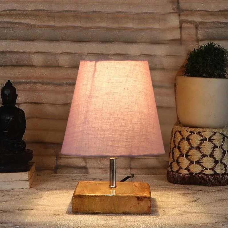 Tryda Fabric Table Lamp - Grey,Brown media 1
