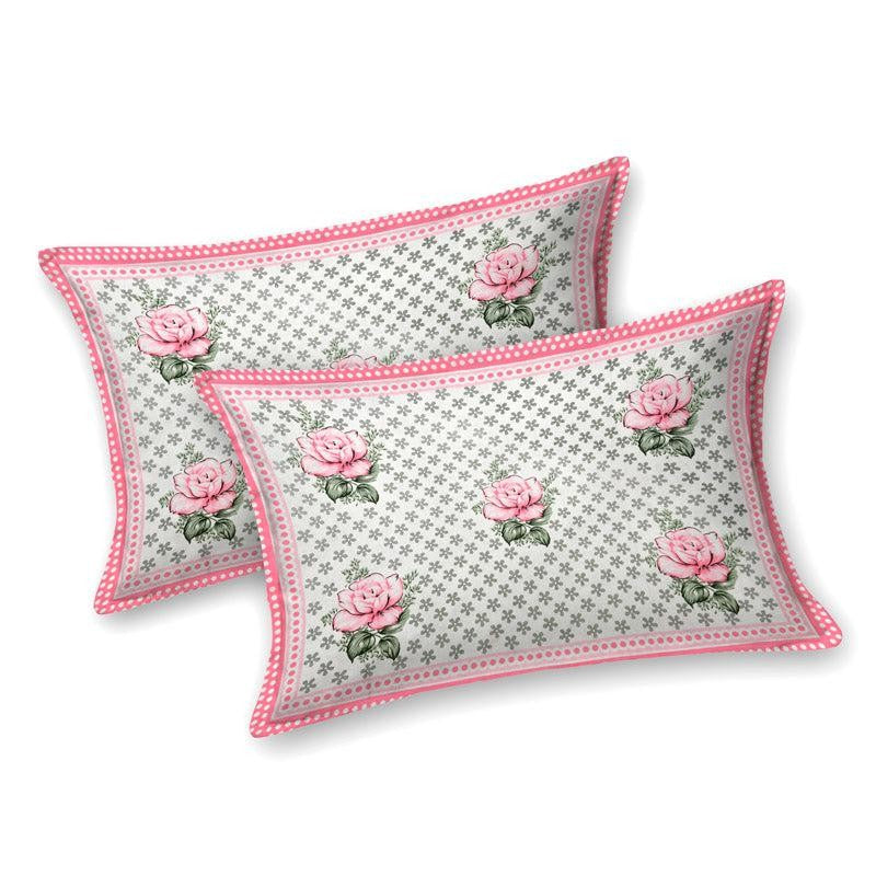 Jasper Floral Cotton Bedsheet (Peach) - 180 TC media 7
