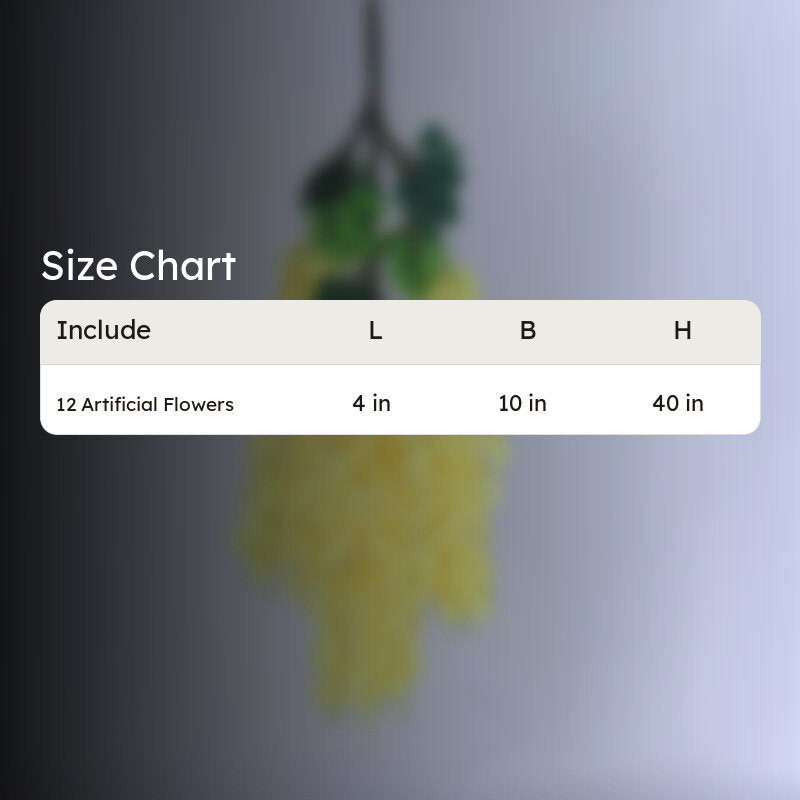 Faux Lush Wisteria Plant -  Yellow -  3.3 Feet media 4