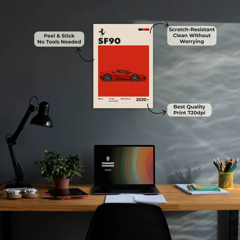 Ferrari SF90 Wall Poster media 6