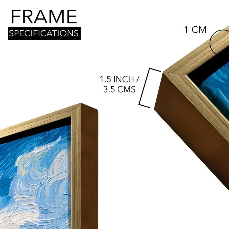 Lunar Seascape Canvas Wall Painting With Frame media 8