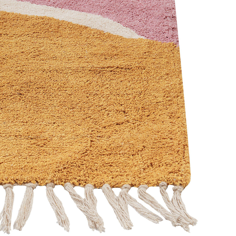Abstracta Tufted Cotton Area Rug - Pink,Maroon media 6