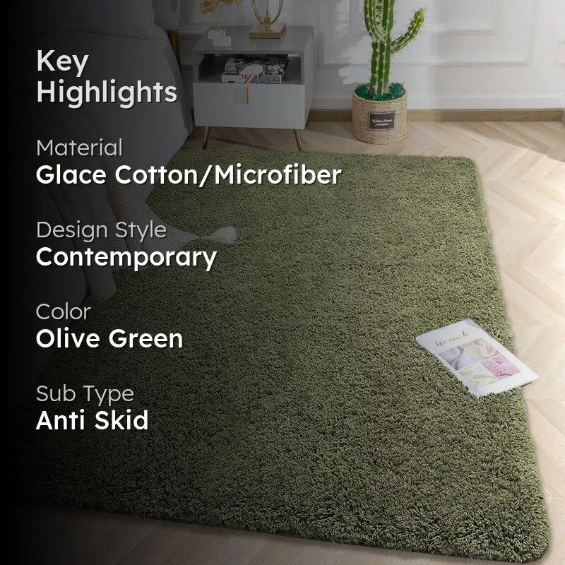 Vegas Luxe Micro Fiber Area Rug - Green media 2
