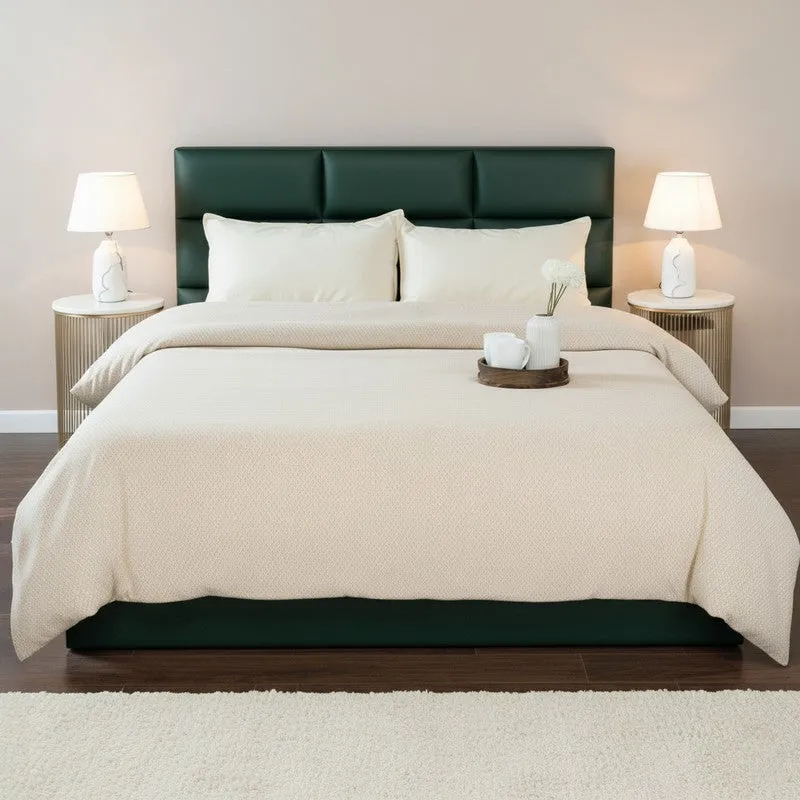 Axis Loom Cotton Bedsheet (Beige)- 300 TC media 1