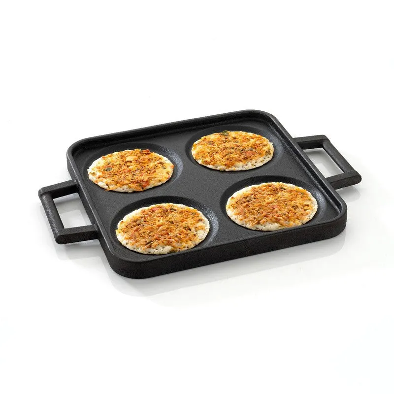 Snack Nest Cast Iron Non-Stick Paniyaram & Appam Pan - Black media 6