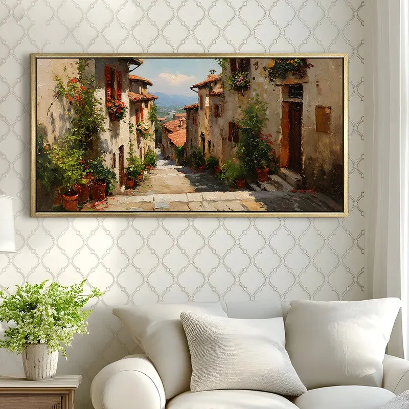 Gilded Gloaming Canvas Wall Painting With Frame media 4