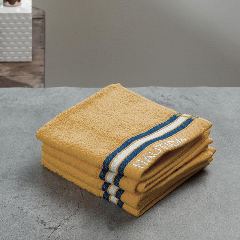 Nautica Dove Down Cotton Hand & Face Towel (Beige) - Set Of Four media 4