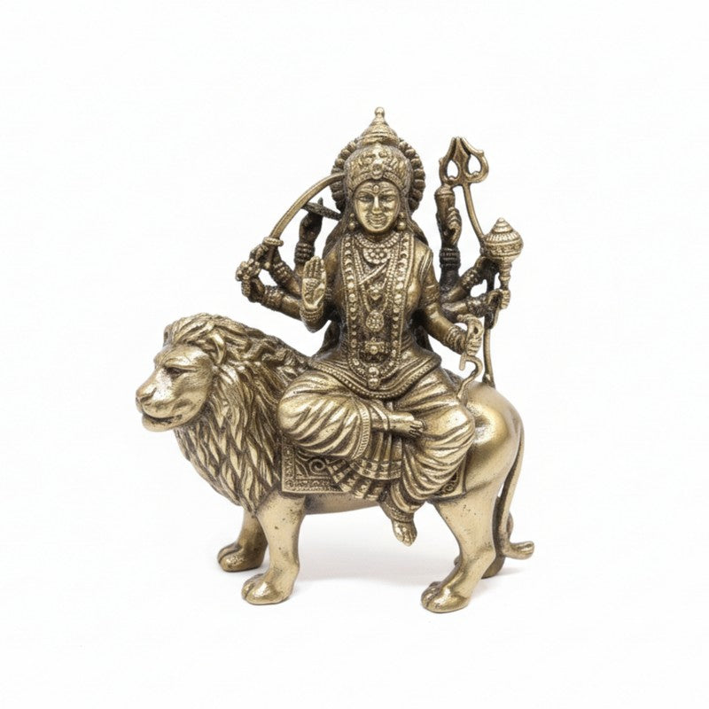 Sherawali Durga Brass Idol media 4