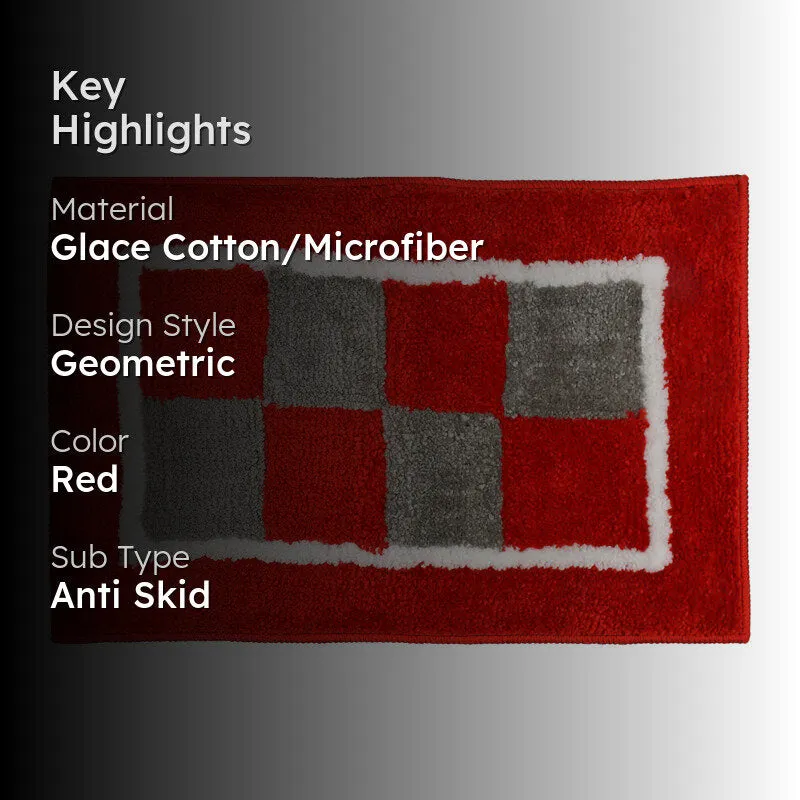 Zerix Cotton Bath Mat - Red media 2