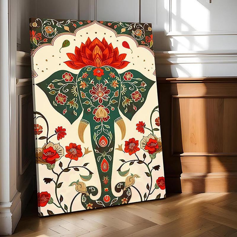 Raja Hathi Canvas Traditional Wall Art media 3