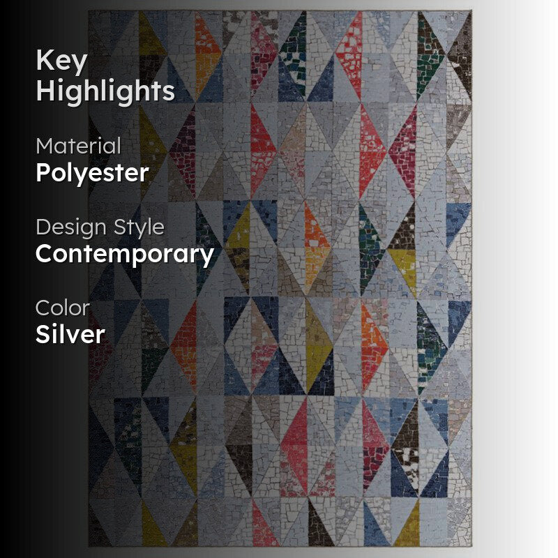 Katya Geometric Carpet - Silver media 2