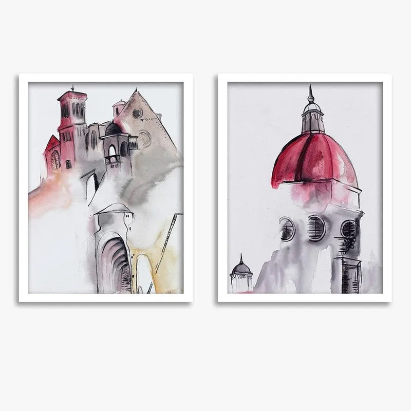 ArchVista Paper Wall Painting With MDF Frame - Set Of Two media 4