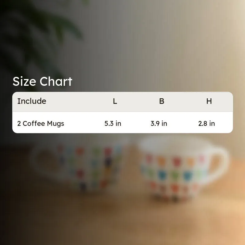 Colourfull Ceramic Coffee Mug (270 mL Each) - Set Of Two - 8