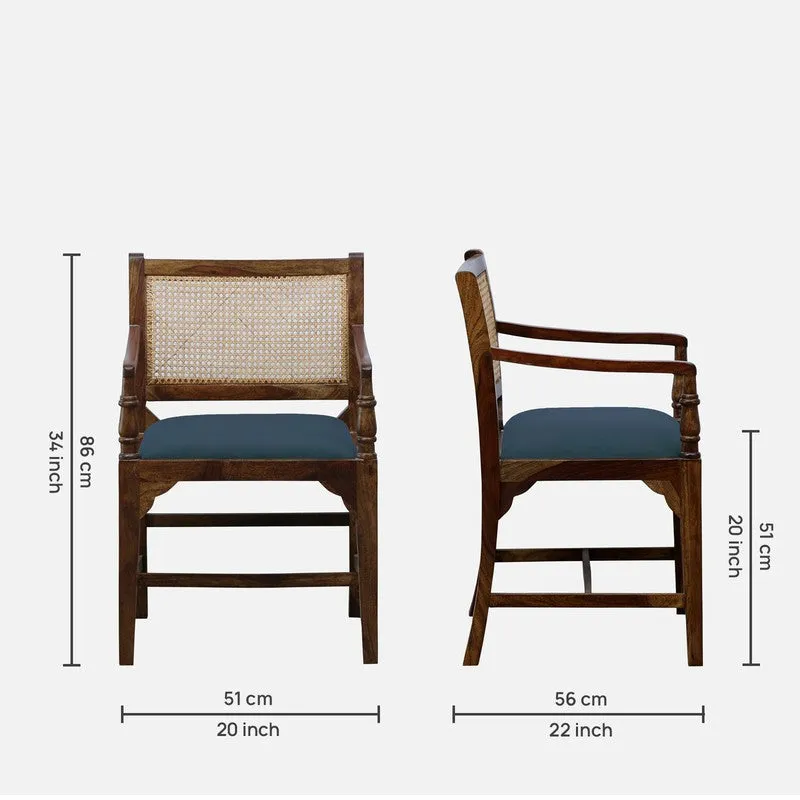 Stackon Rose Wood Accent Chair - Blue media 13