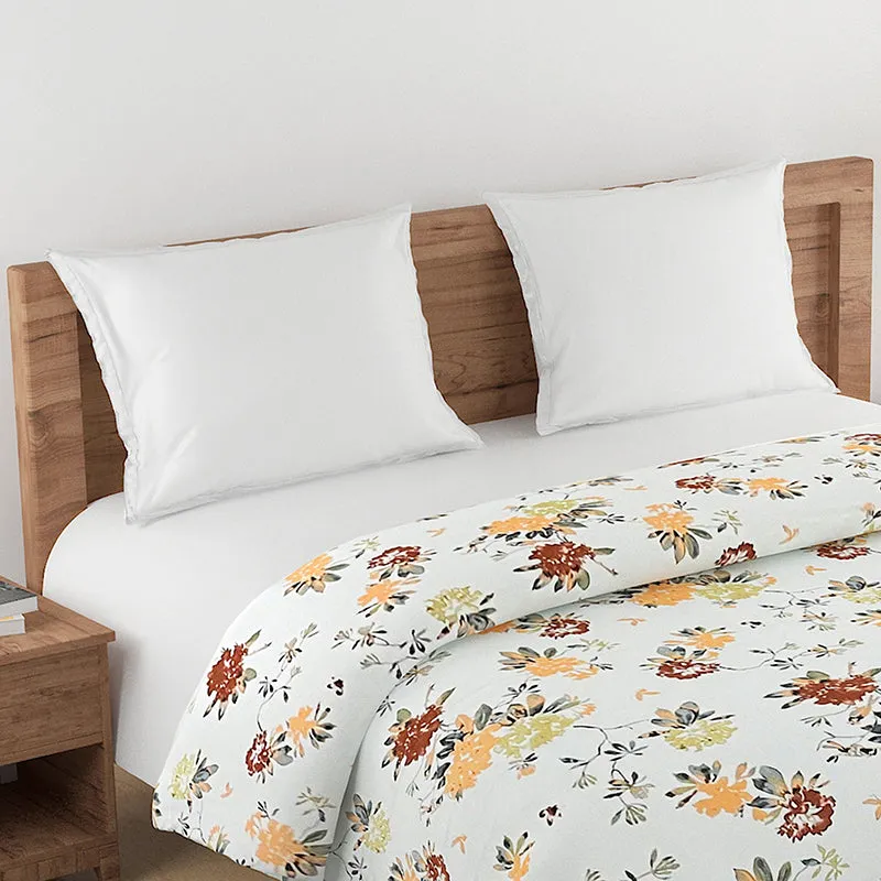 Swayam Ruvo Rosa Cotton Comforter (White,Yellow) - 150 GSM media 5