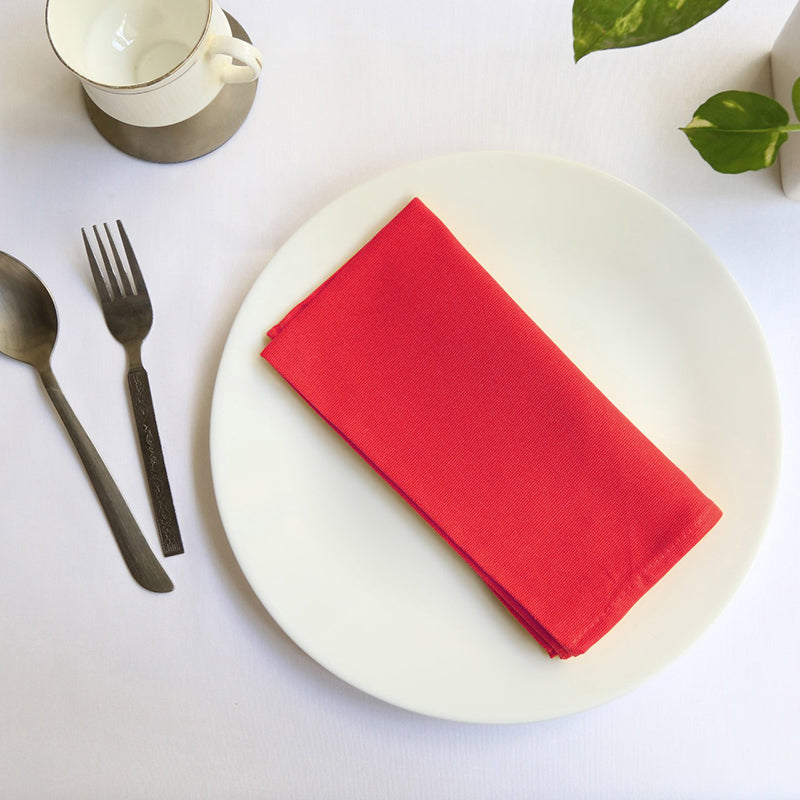 Swayam Essentially Maroon Table Napkin - Set Of Six media 3