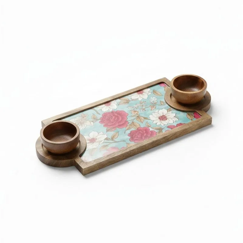 Norvella Mango Wood Dining Platter - Three Piece Set media 5