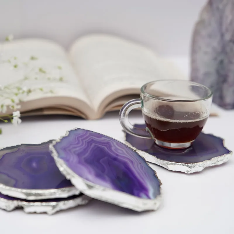 Vesto Brazilian Agate Coaster (Purple) - Set Of Four media 3
