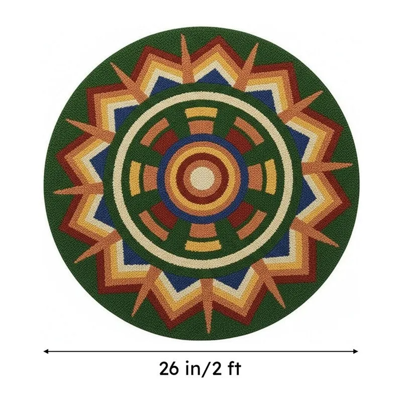 Emerald Rangoli Micro Fibe Rug media 7