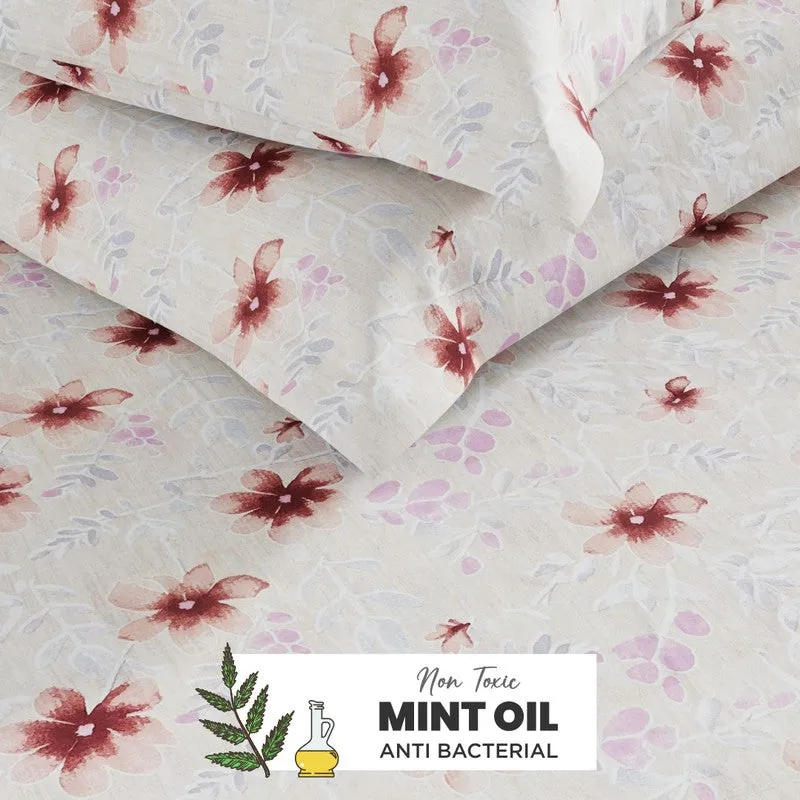 Nyric Cotton Bedsheet (Peach) - 144 TC media 6