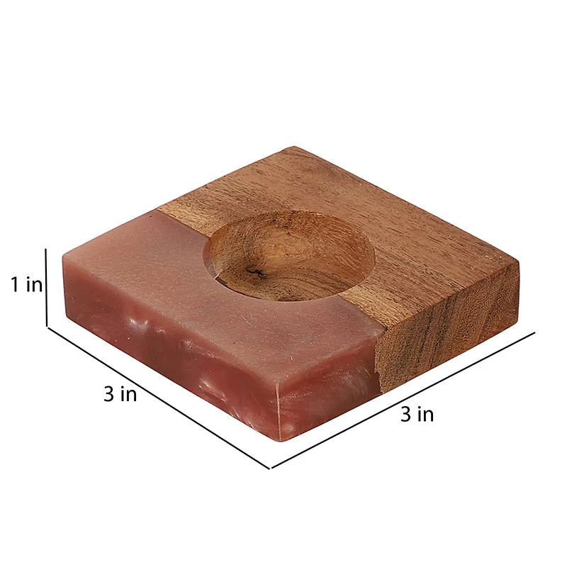 Resin Root Tea Light Holder (Pink) - Set Of Two media 9