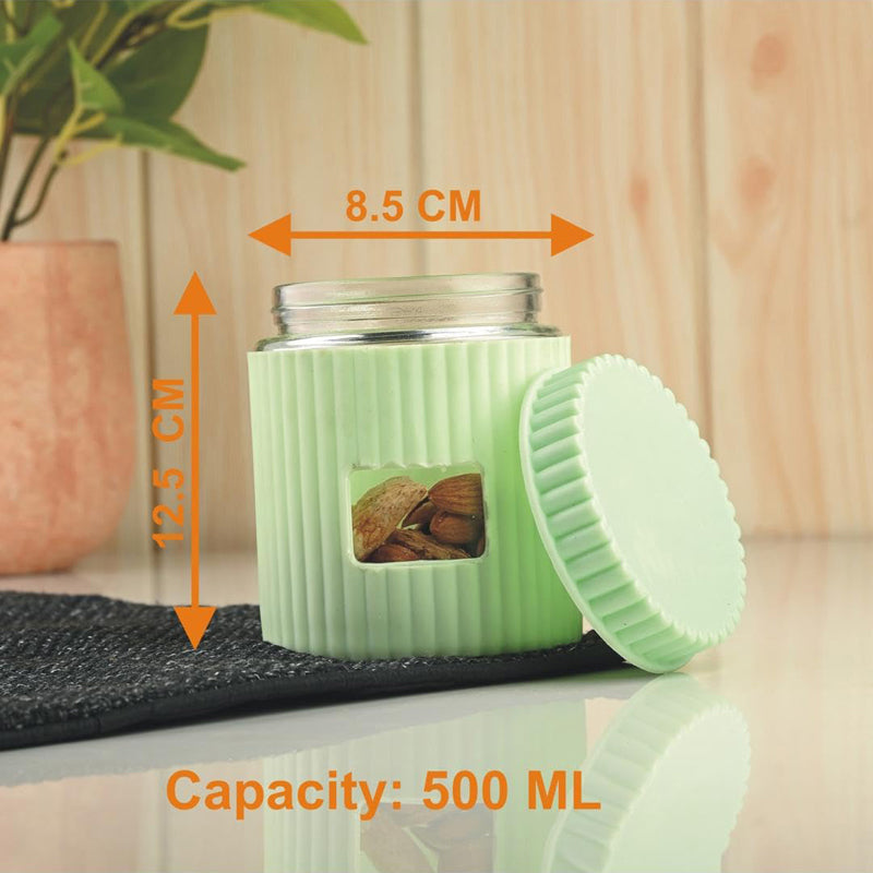 Nutty Safe Airtight Jar (Green,Grey/500,300 mL) - Set Of Two media 5