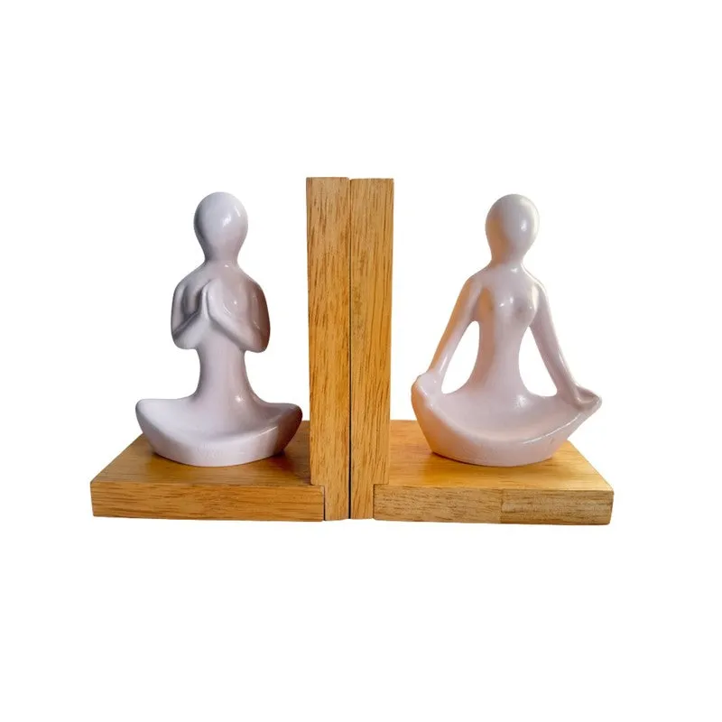 Meditate Resin Book End - Set of Two media 3