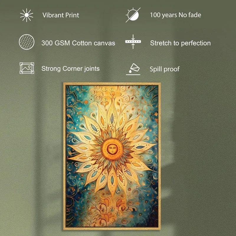 Sunburst Radiance Wall Art With Frame media 5
