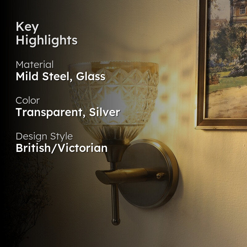 Cindrel Elegant Glass Wall Lamp media 2