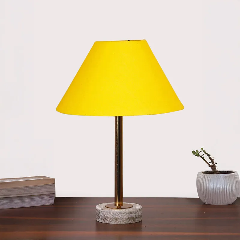 Cotin II Rodin Wooden Table Lamp - Yellow,Gold,White media 3