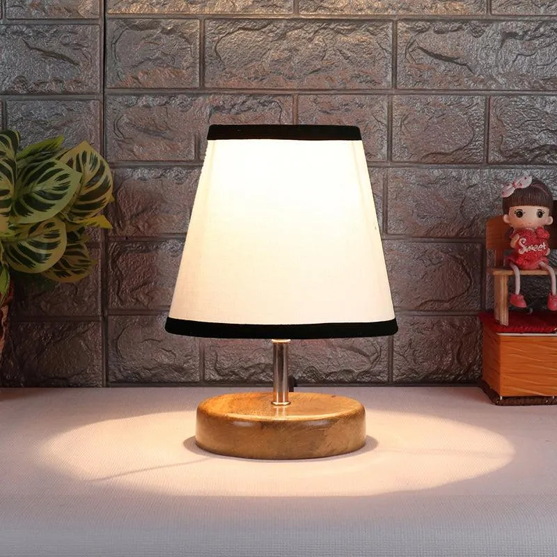 Petricho Fabric Table Lamp - White,Black media 1