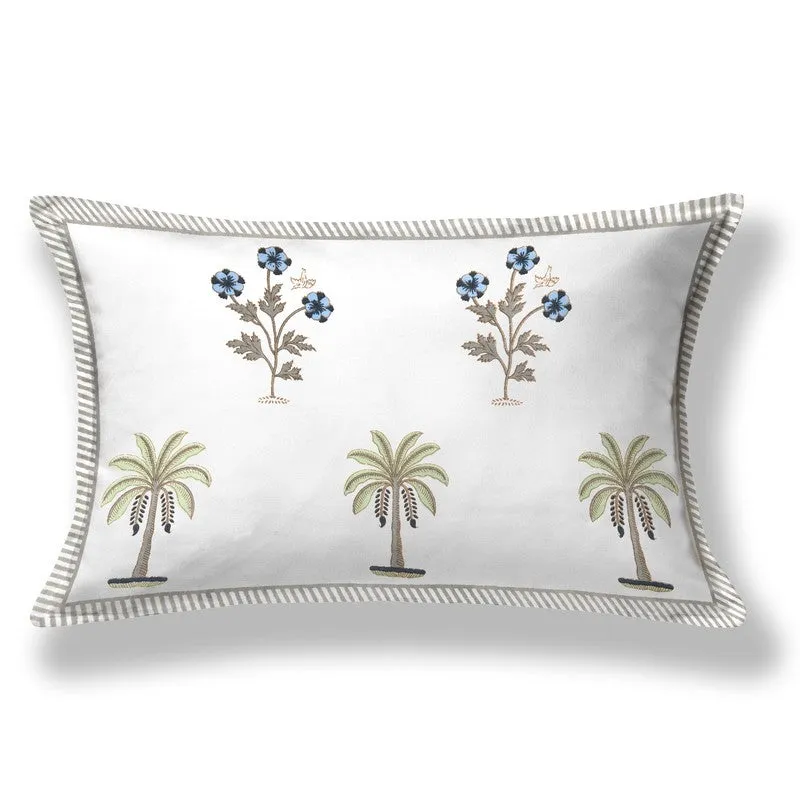 Haveli Space Cotton Bedsheet (White, Blue) - 180 TC media 5