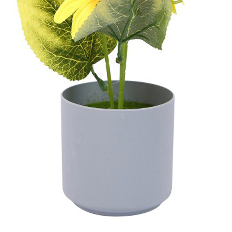 Eterna Petals Artificial Sunflower With Pot media 4