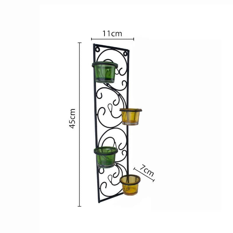 Twisted Luminaire Candle Holder (Green & Yellow) - Set Of Two media 5