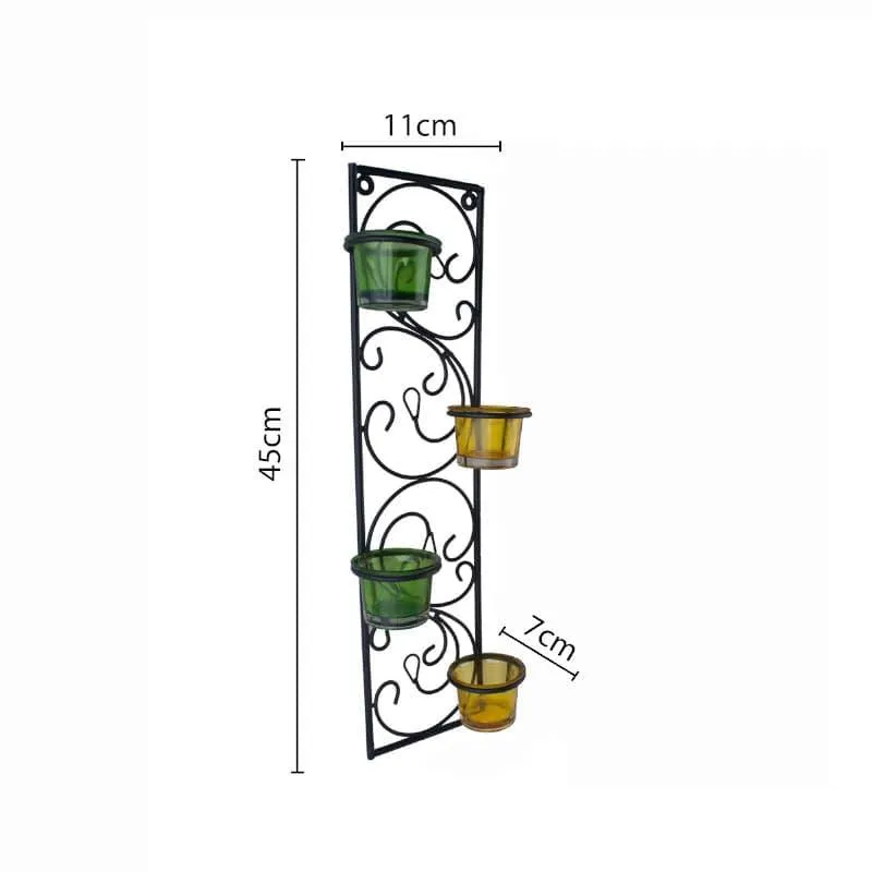 Twisted Luminaire Candle Holder (Green & Yellow) - Set Of Two media 5