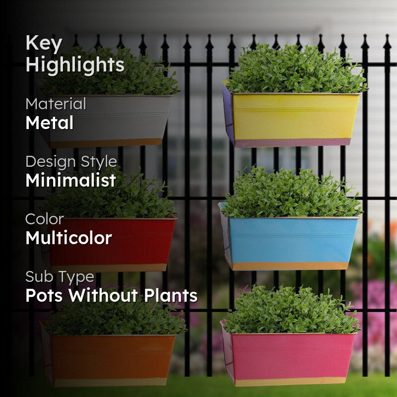 Adro Planter (Multicolor) - Set Of Six media 2