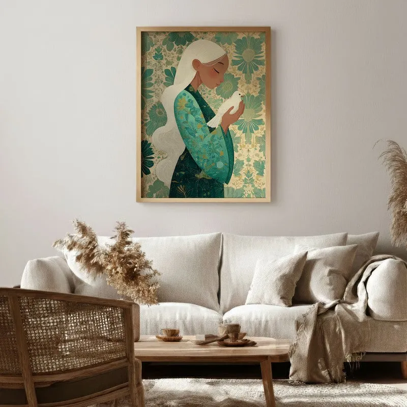 Meadowelle Canvas Wall Painting - Brown Frame media 1