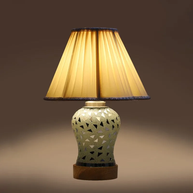 Liora Pleated Wooden Table Lamp - Multicolor media 7