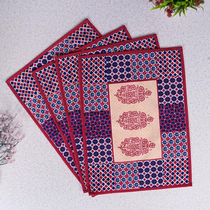 Maroon Mix Placemat - Set Of Four