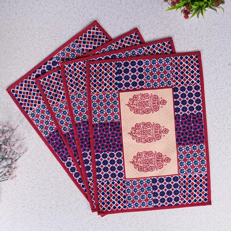 Maroon Mix Placemat - Set Of Four media 1