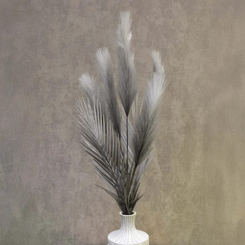 Real Look Artificial Pampas Flower - Grey media 4