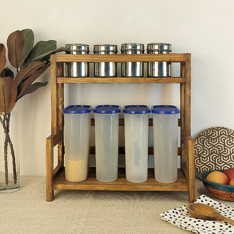 Retrova Wooden Kitchen Countertop Organiser media 4
