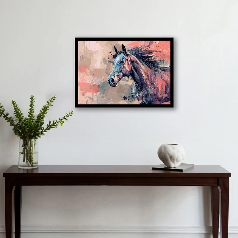 Colorful Mane Wall Art with Black Frame media 3