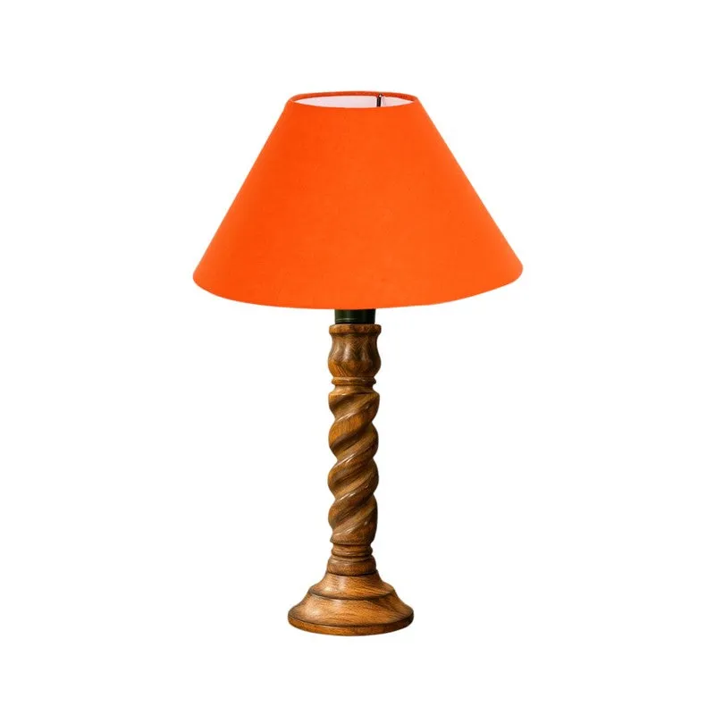 Elvane Kyra Wooden Table Lamp - Orange media 5
