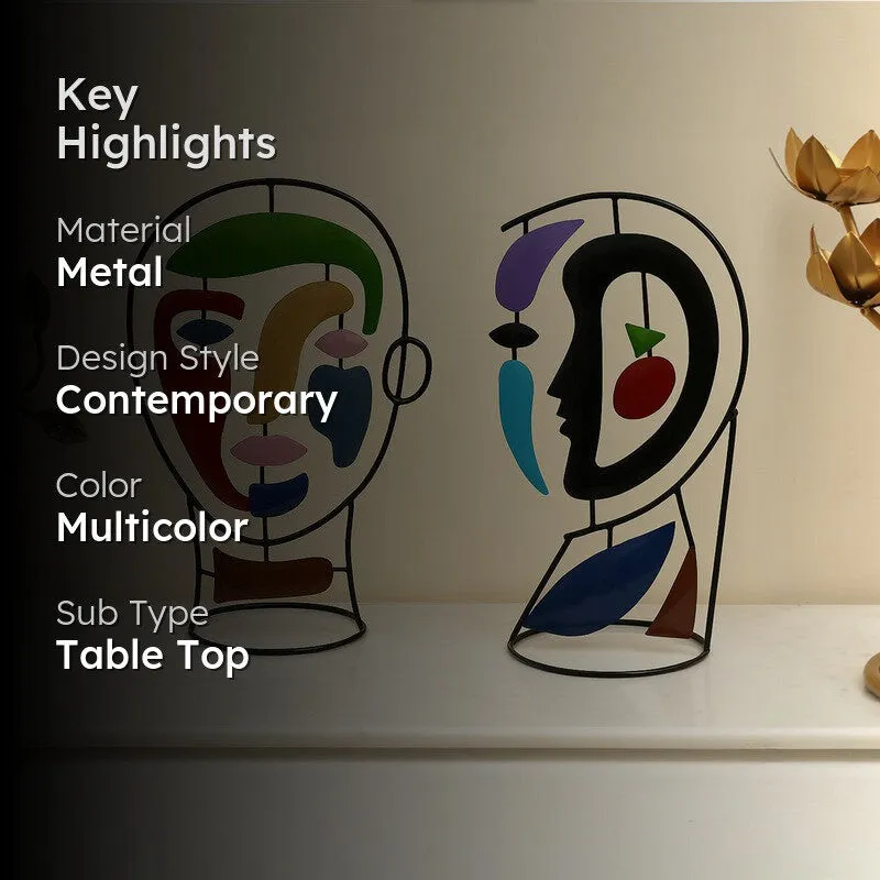 Cubist Form Showpiece - Set Of Two media 2