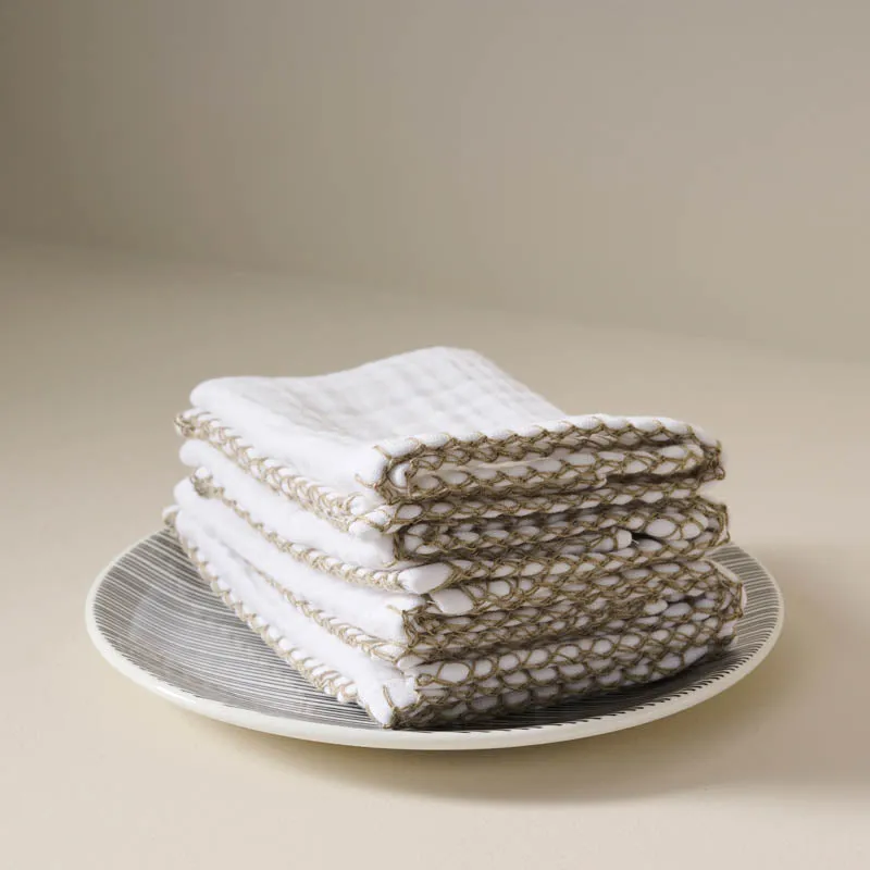 Luxe Waffle Face Towel (Beige) - Set of Four media 1