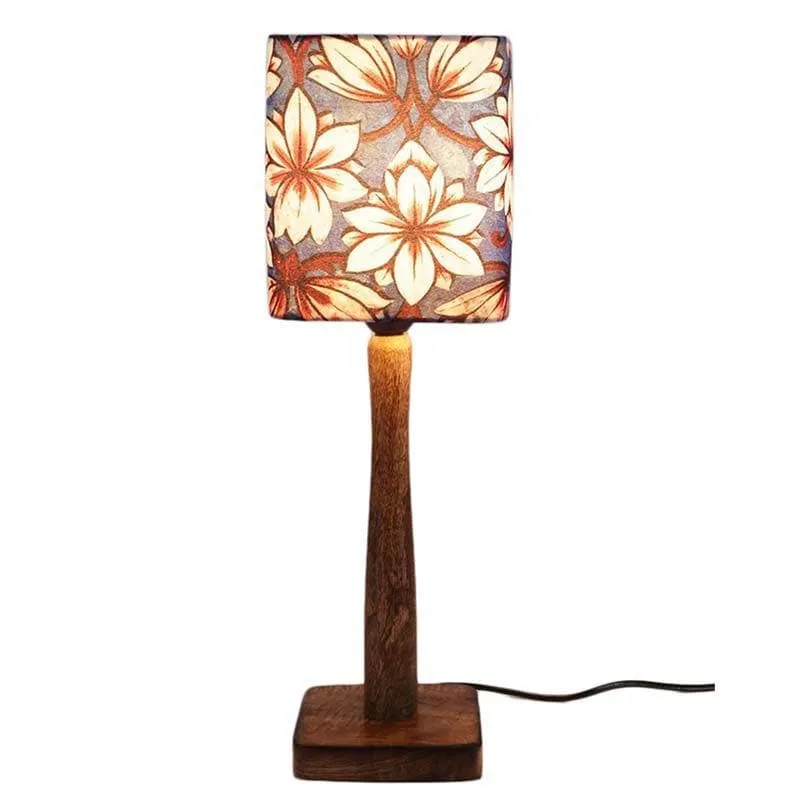 Indigo Blossoms Fabric Table Lamp - Multicolor media 3