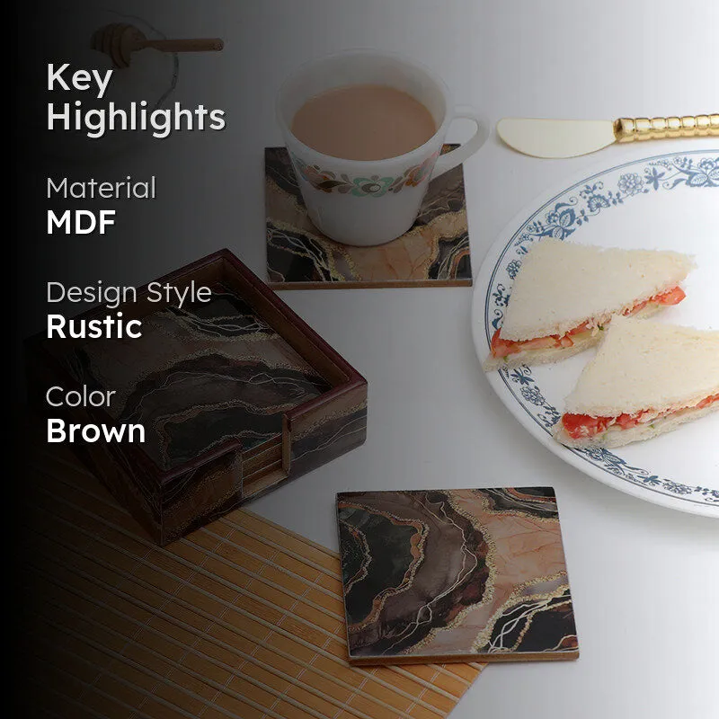 Marbled Earth Coaster - Seven Piece Set media 2