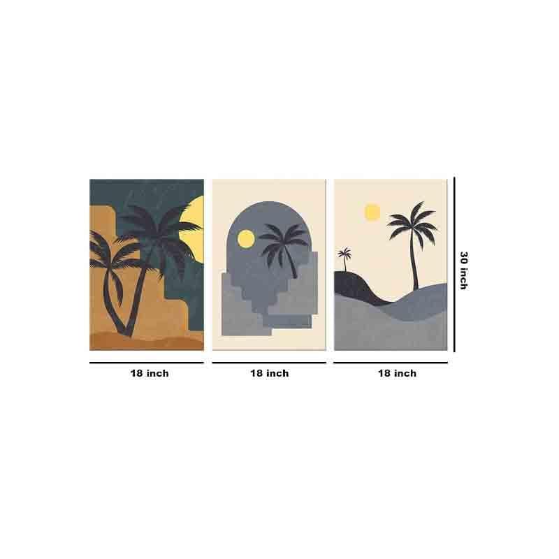 Seasons Poly Canvas Wall Art - Set of Three media 7