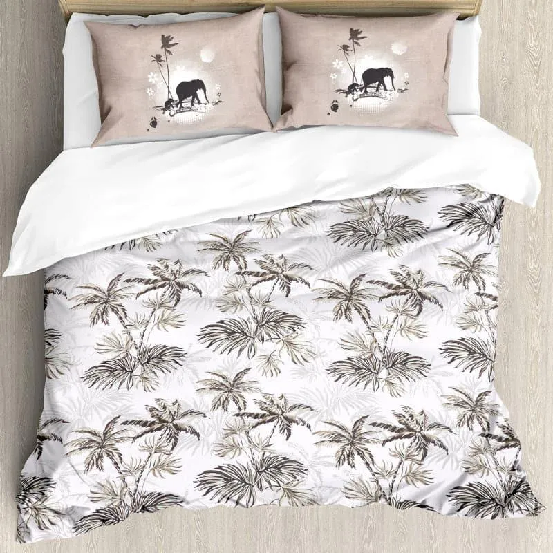 Tropical Paradise Cotton Bedsheet (Buff) - 180 TC media 3